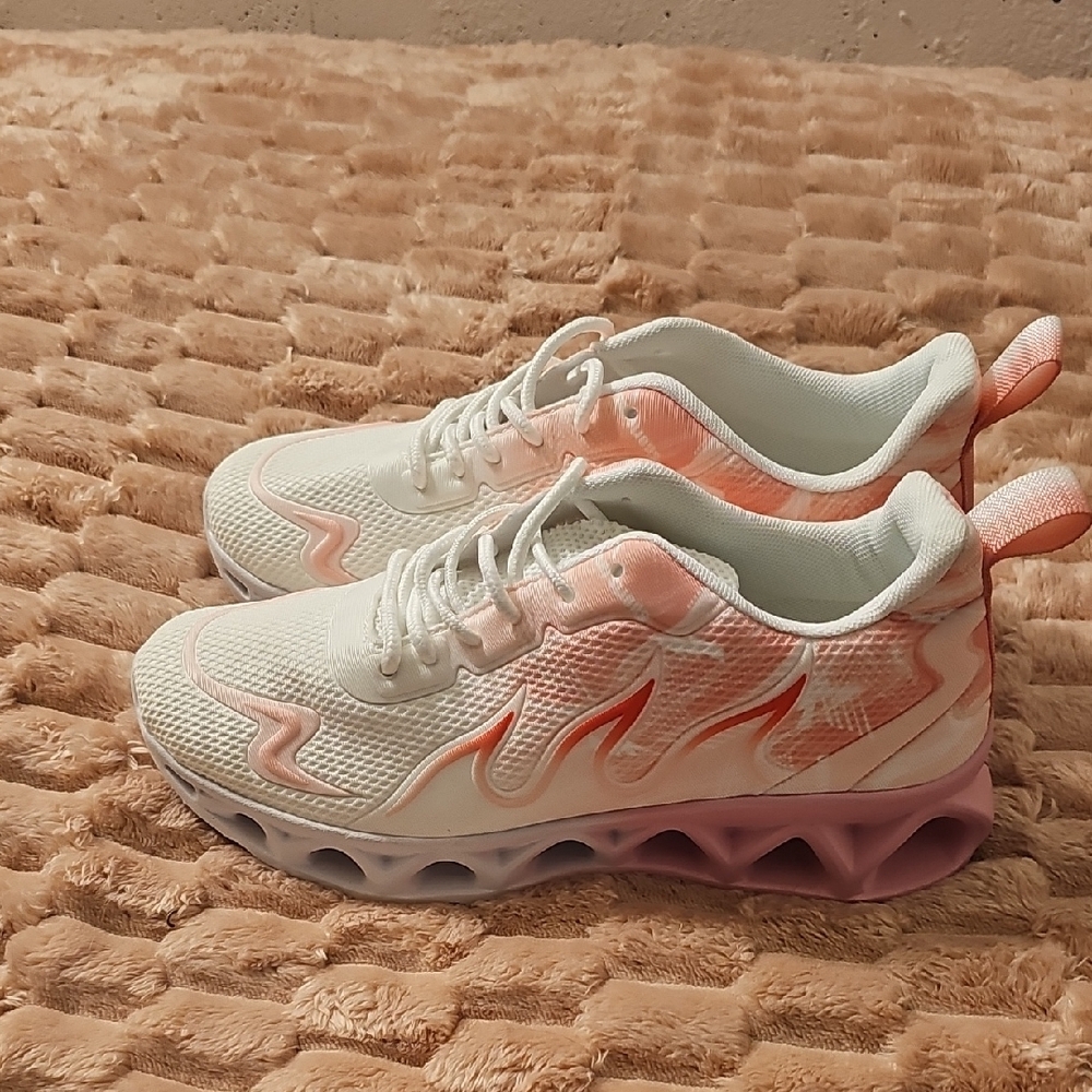 Stylish Women's Sneakers in Pink and White